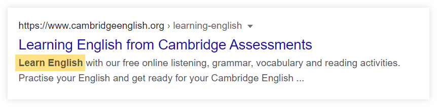 actionable meta description example