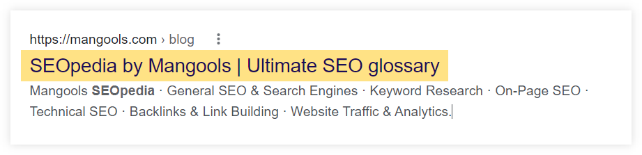 title tag example